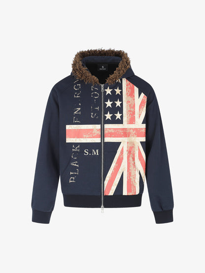 Union Jack Fur Hooded Jacket
