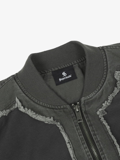 Raw Edge Deconstructed MA-1 Bomber Jacket 