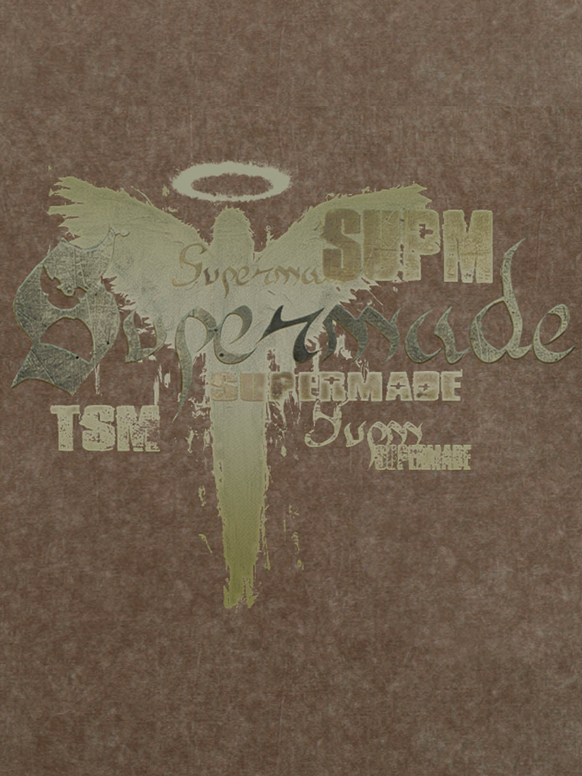 Distressed Washed Gothic Angel Graphic T-Shirt 