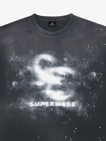 Washed Spray Graphic T-Shirt 