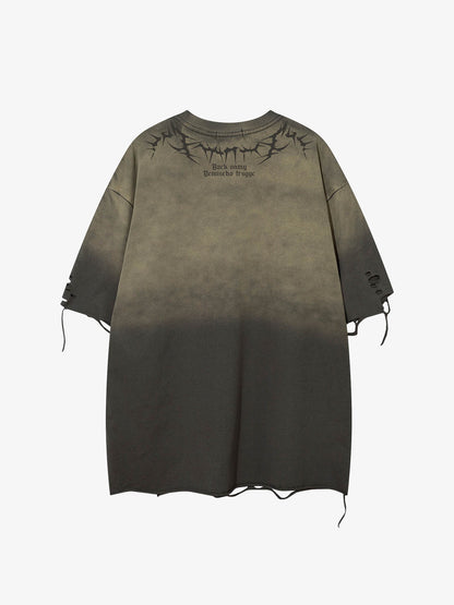 Vintage Thorn Graphic Distressed T-Shirt