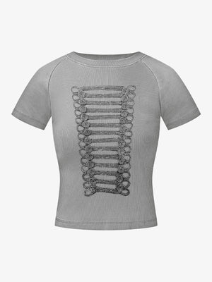 Ribbed Knit Top – Stretch Cotton Blend Fitted Essential