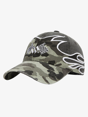 Flame Flag Pattern Cap