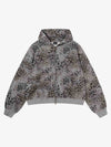 Streetwear Leopard Print Boxy Fit Zip Hoodie