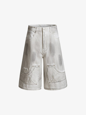 Mud-Washed Pocket Denim Jorts