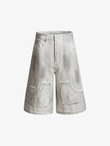 Mud-Washed Pocket Denim Jorts