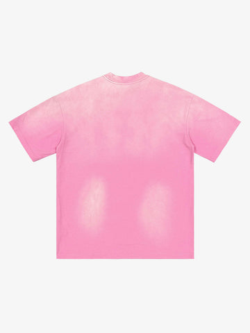 Washed Floral Star Print T-Shirt