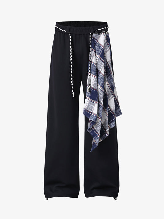 Plaid Patchwork Sweatpants