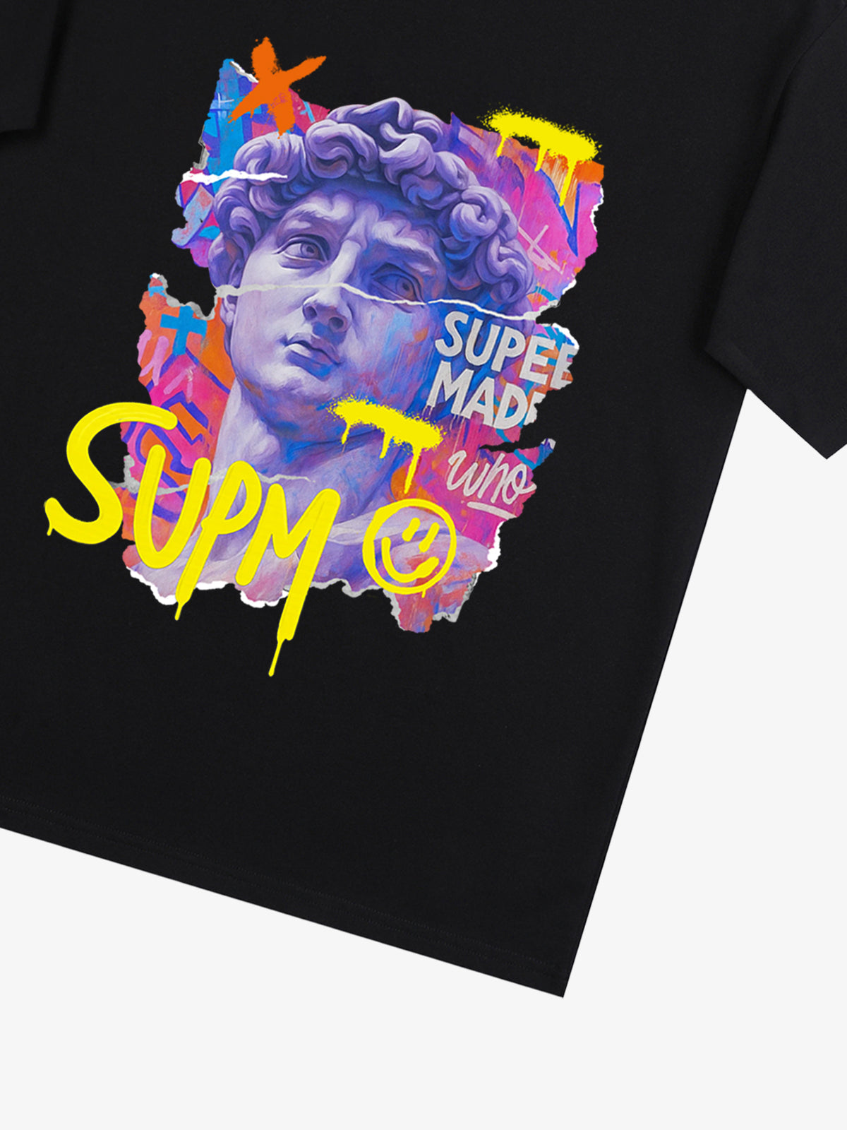 David Sculpture Vibrant Graffiti Art T-Shirt 