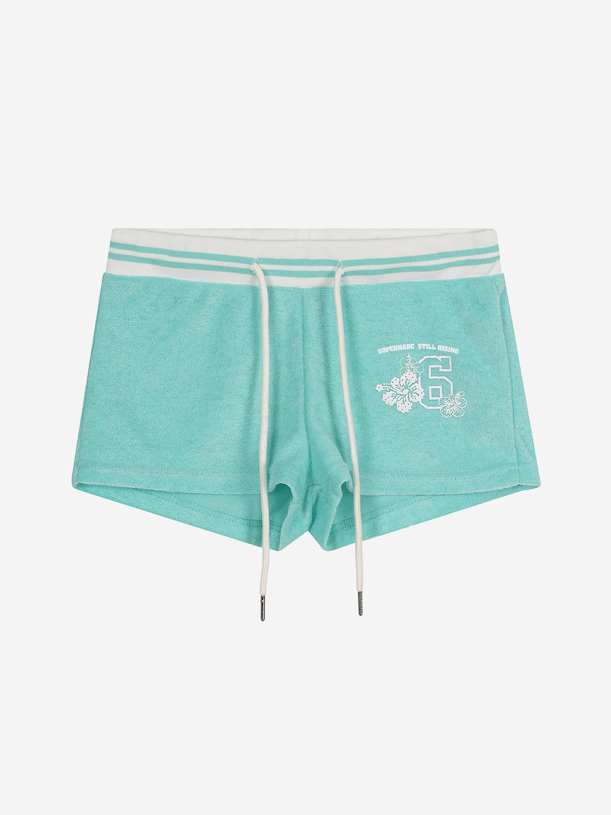 Terry Cloth Hibiscus Sporty Shorts
