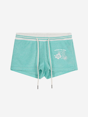 Terry Cloth Hibiscus Sporty Shorts