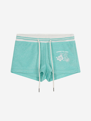 Terry Cloth Hibiscus Sporty Shorts