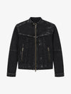Waxed Denim Biker Jacket