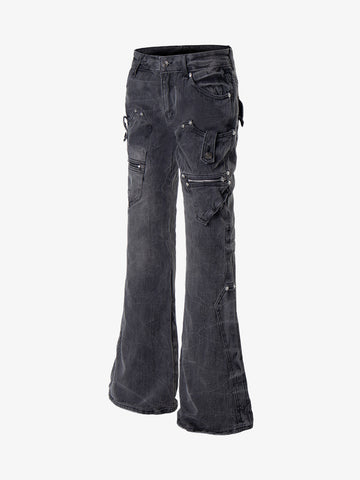 Stud Low-Rise Bootcut Jeans