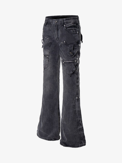 Stud Low-Rise Bootcut Jeans