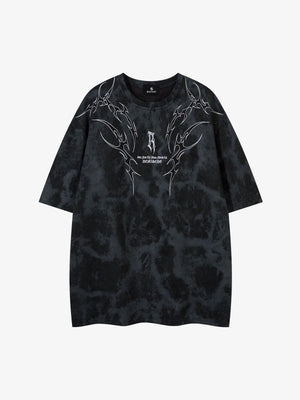 Tribal Thorn Graphic Casual T-Shirt