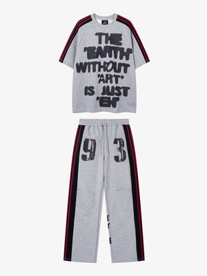Striped Patchwork Two-Piece Set