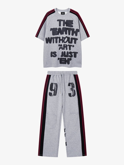 Striped Patchwork Two-Piece Set