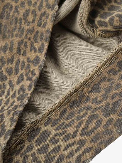 Leopard Print Hooded Jacket