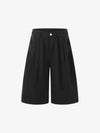 Industrial Pleated Wide-Leg Sartorial Shorts