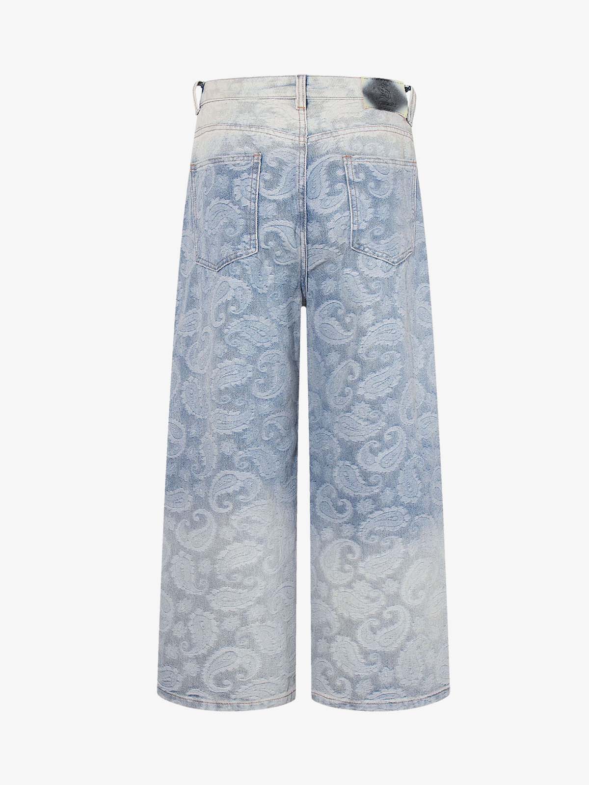 Floral Jacquard Denim Jeans 