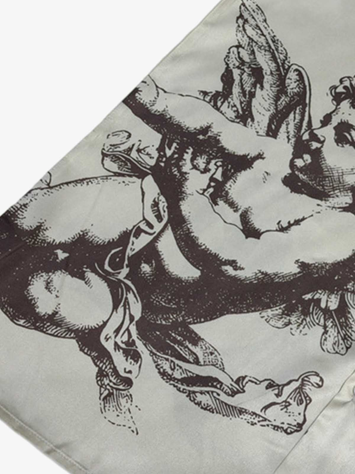Cupid Angel Sketch Cuban Shirt