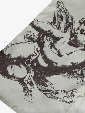 Cupid Angel Sketch Cuban Shirt