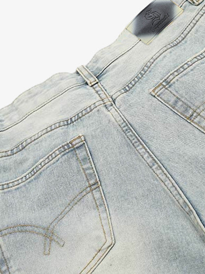 Light Wash Loose Fit Denim Jorts 