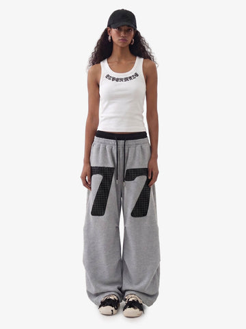 Double-Waisted Ruched Sweatpants