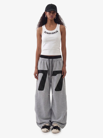 Double-Waisted Ruched Sweatpants