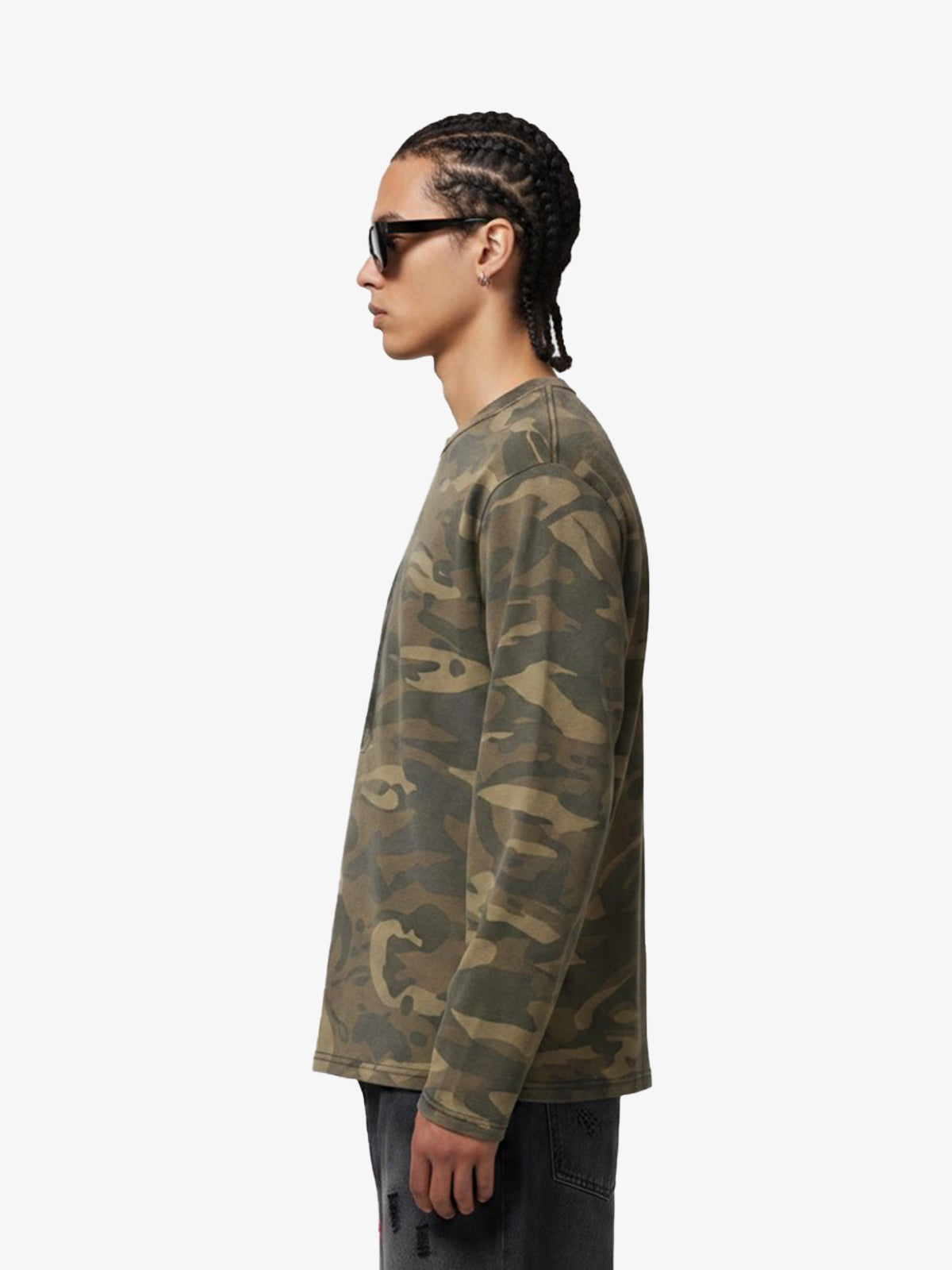 Camo Number 8 Graphic Long Sleeve T-Shirt 