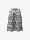 Camo Perforated Cargo Shorts – Wide-Leg Cotton Blend Utility Shorts