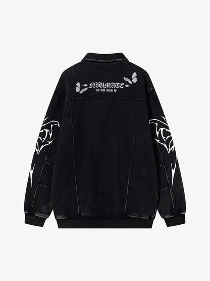 Punk Gothic Butterfly Graphic Streetwear Jacket 