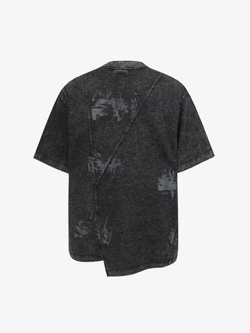 Vintage Washed Panel Seam Oversized T-Shirt 