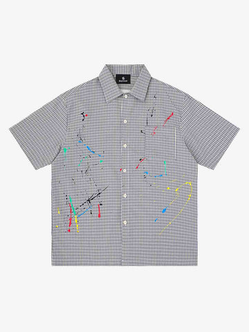 Striped Floral Embroidered Shirt