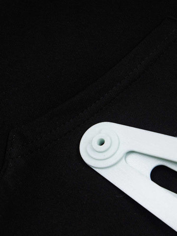 Cotton Blend Hoodie with Hair Clip Print Design for Men and Women 