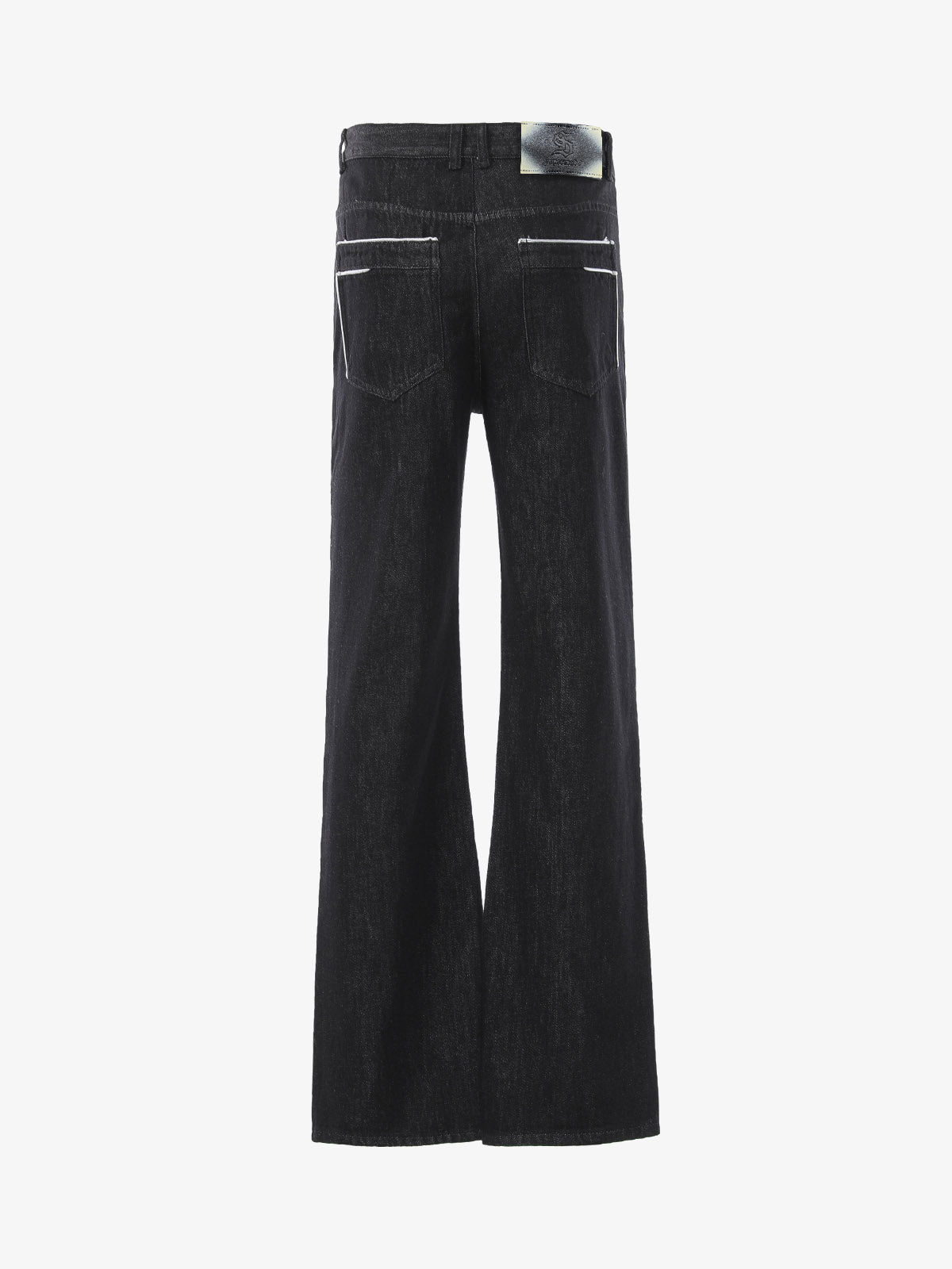 Vintage Contrast Trim Dark Wash Jeans