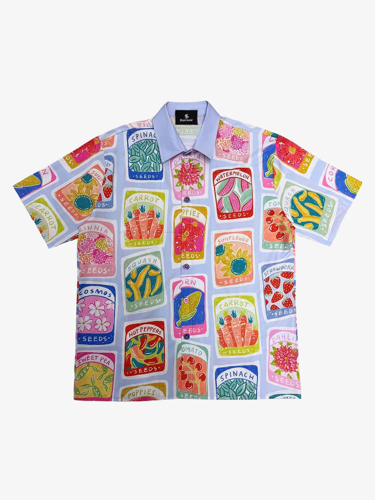 Vintage Seed Packet Cuban Shirt