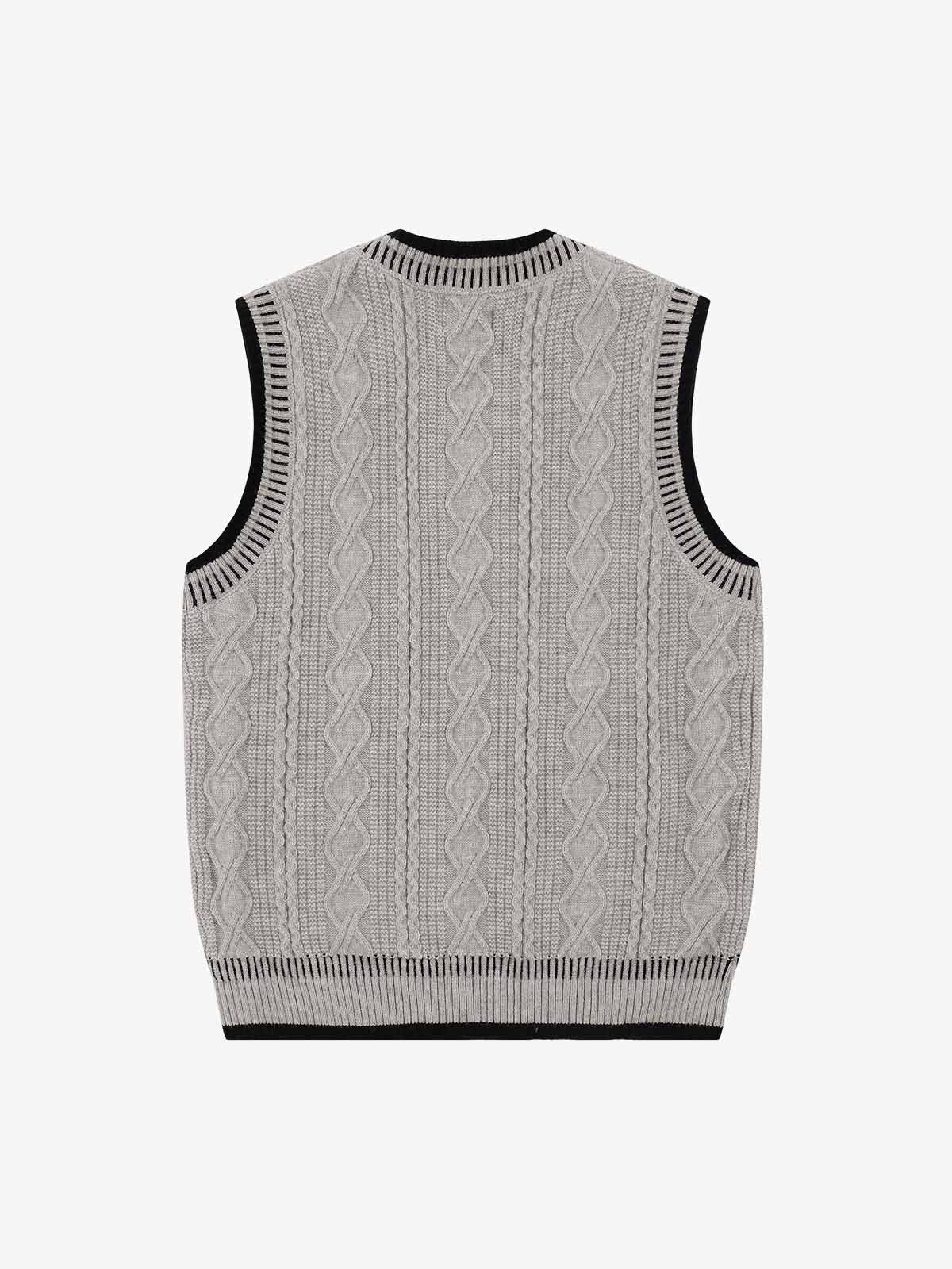 Street Retro Knit Pullover Sweater