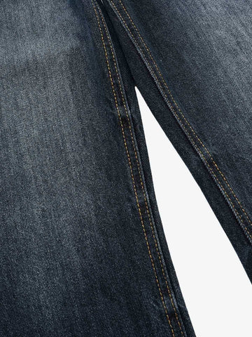 Thesupermade Metallic Studded Low Rise Bootcut Jeans
