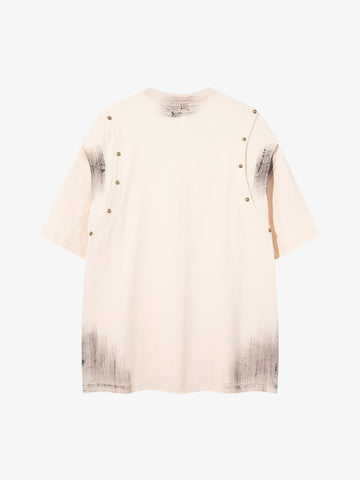 Studded Appliqué Distressed Tee