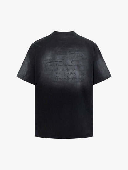 Washed Distressed Graphic Print T-Shirt 