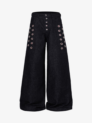 Plaid Patchwork Jeans