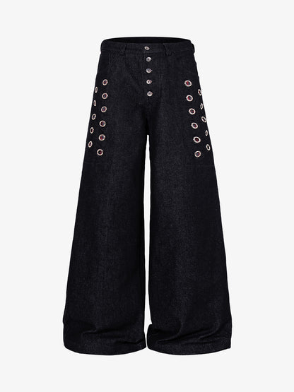 Plaid Patchwork Jeans