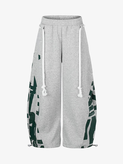 Streetwear Graffiti Drawstring Baggy Sweatpants