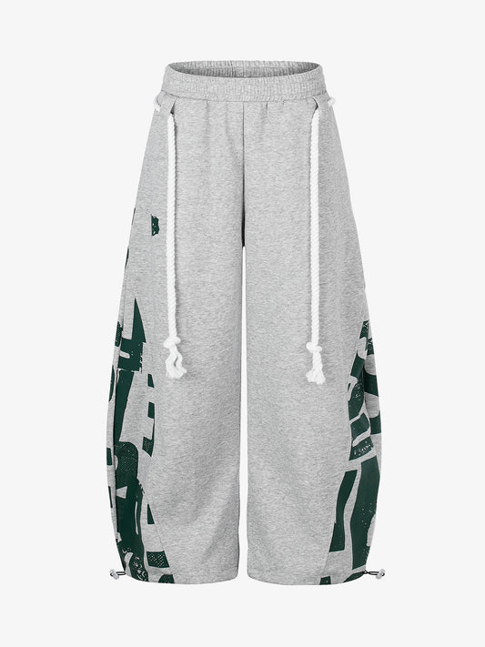 Streetwear Graffiti Drawstring Baggy Sweatpants