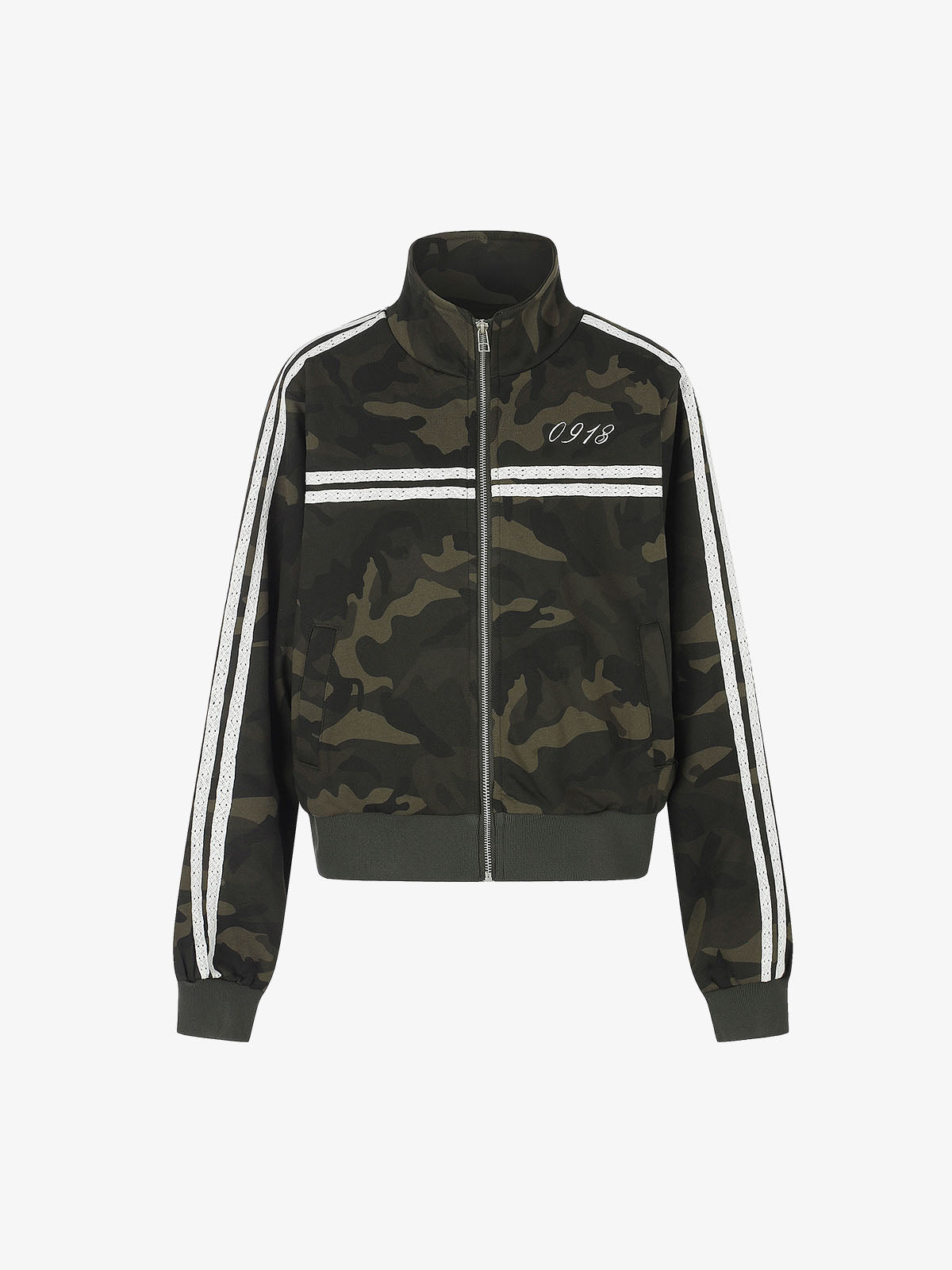 Camo Tape Detail Cropped Jacket