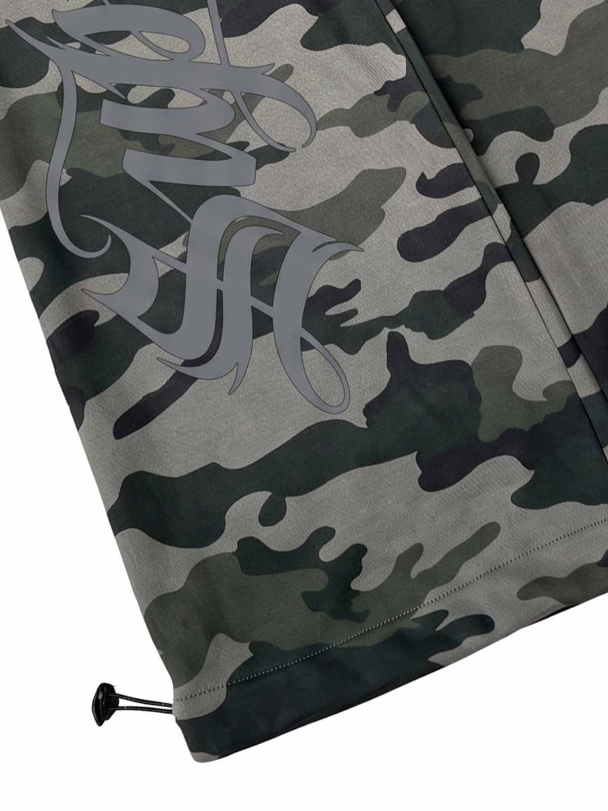 Fur Hood Cardigan Camouflage Set
