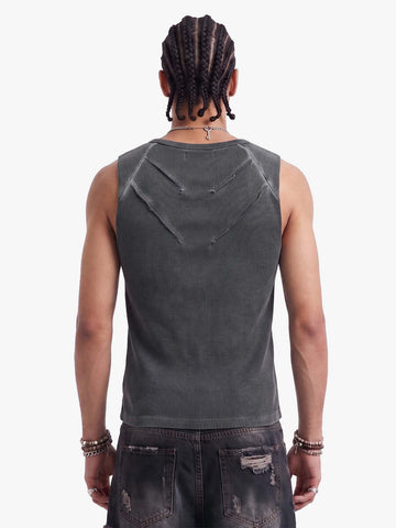 Exposed Seams Washed Knit Vest