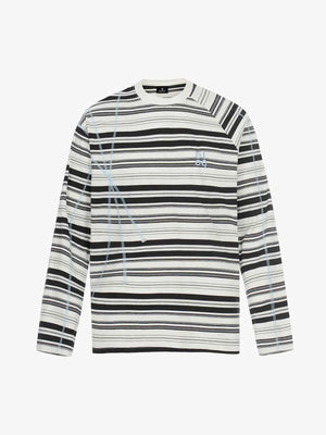 Color Block Striped Embroidered Long Sleeve T-Shirt 